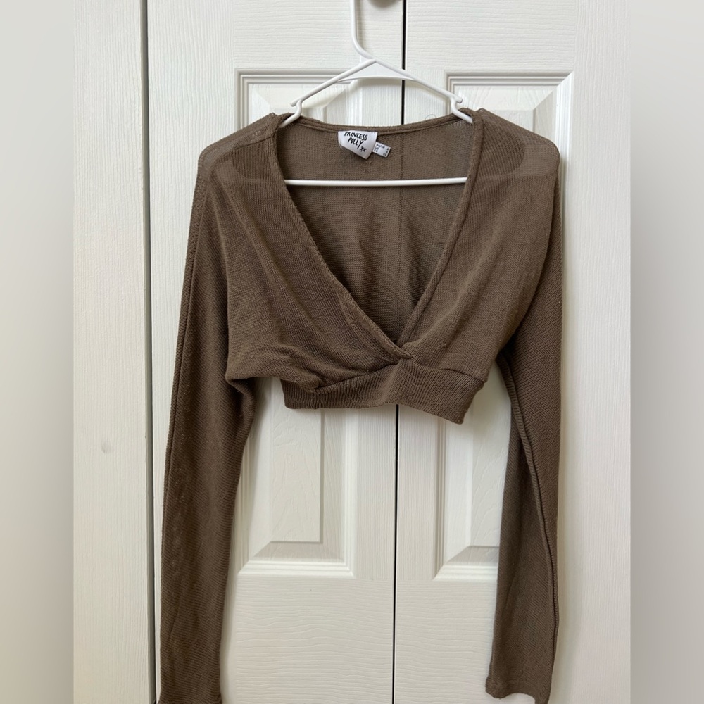 Princess Polly Cross Over Knit Top